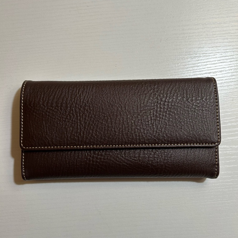 NWOT brown tri fold wallet